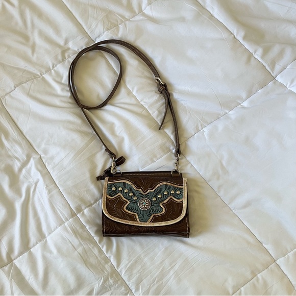 American West Handbags - American West genuine leather crossbody
